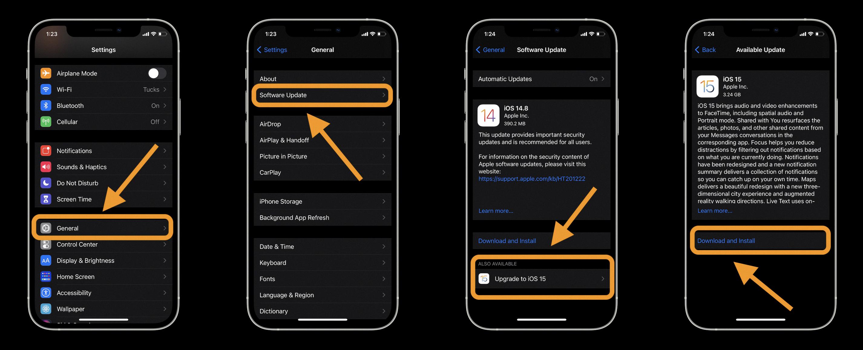 how long does ios 15 take to install