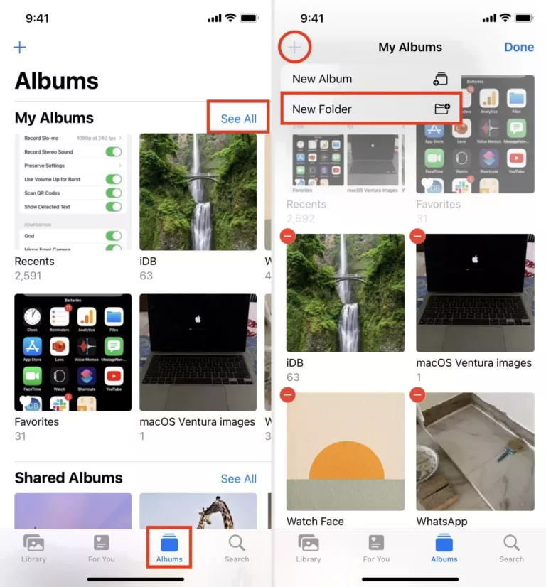 How to Add An Albulm to a Folder In iOS Photos? 13