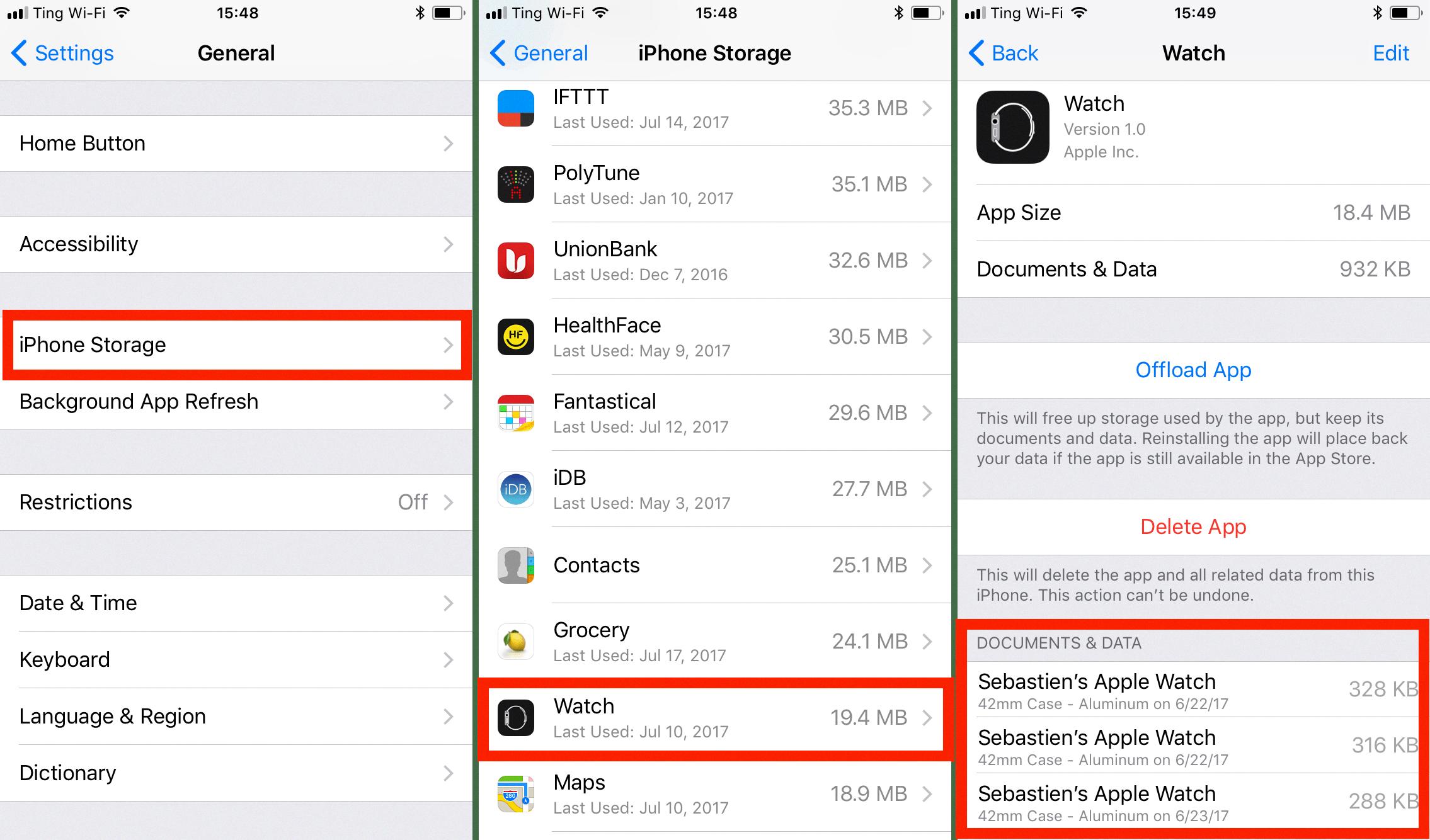 how to backup apple watch on itunes