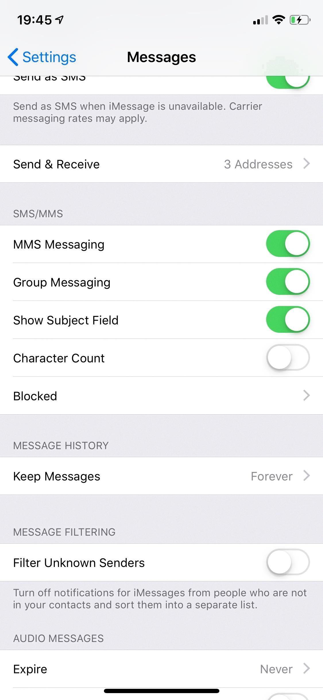 how to get subject on imessage