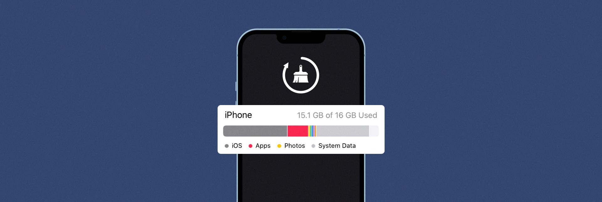 iphone system data huge