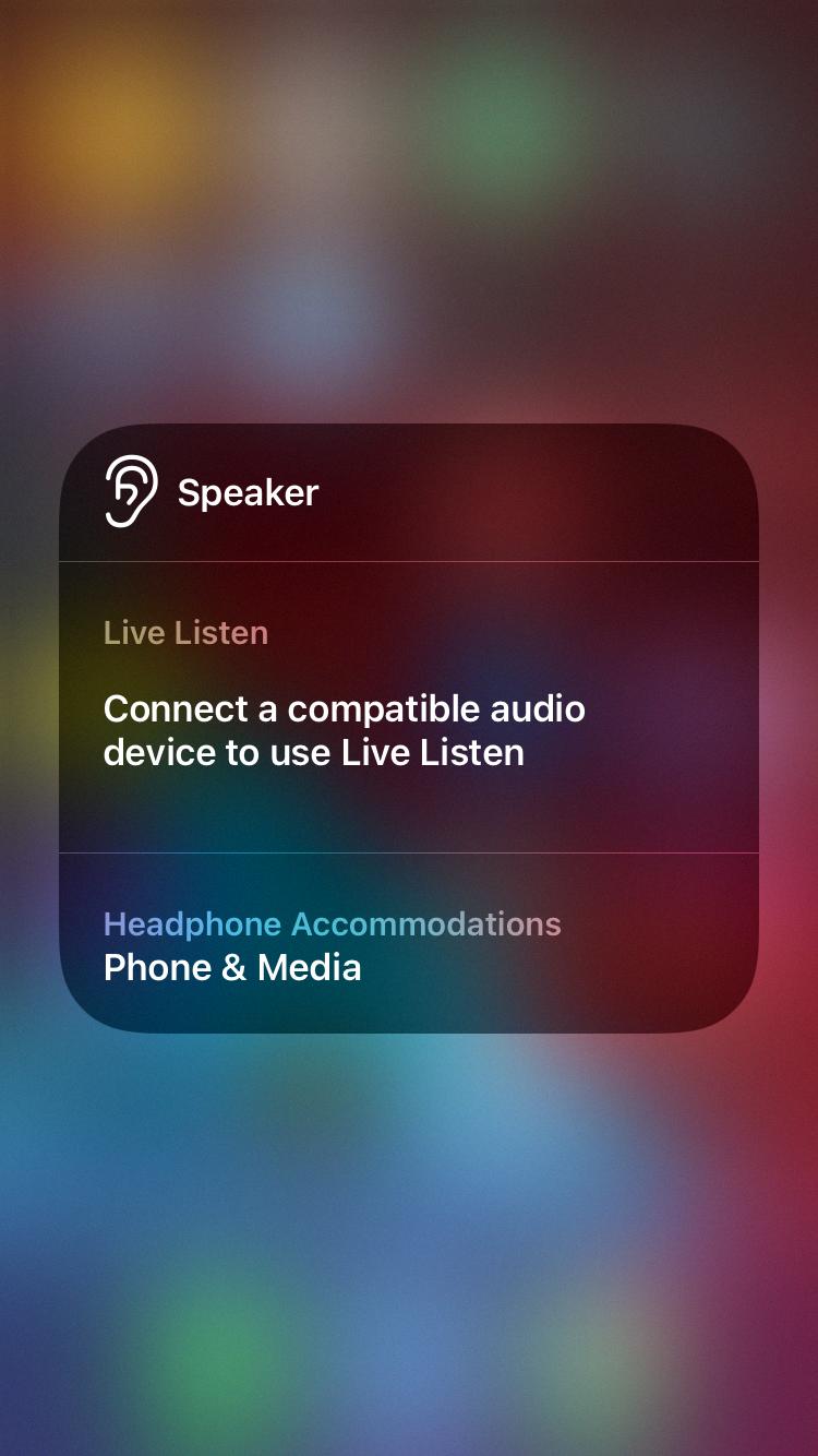 live listen connect a compatible audio device