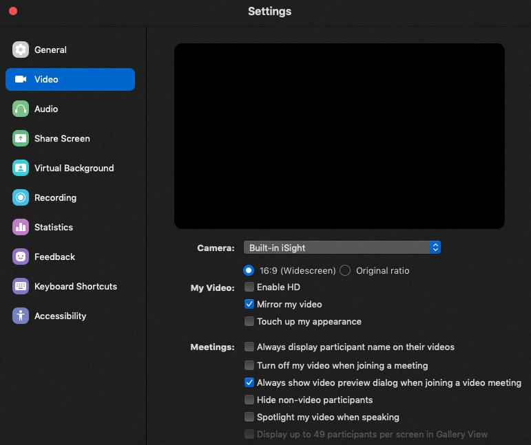 mac camera not working