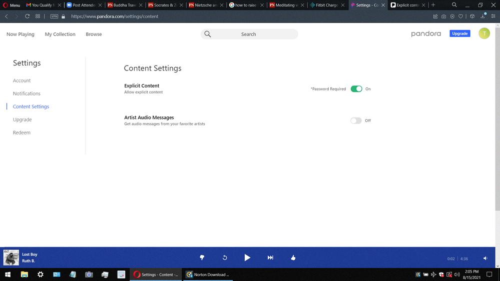 pandora explicit