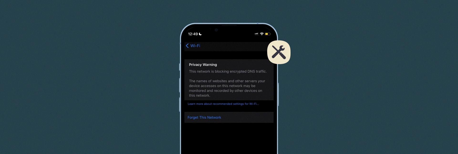 this network is blocking encrypted dns traffic