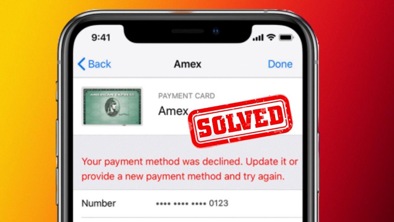 your payment method was declined