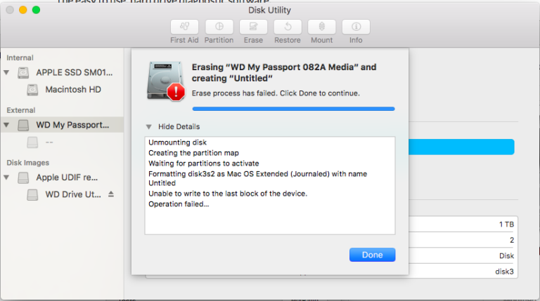 How to Fix Unable to Write to the Last Block of the Device On Mac? 3