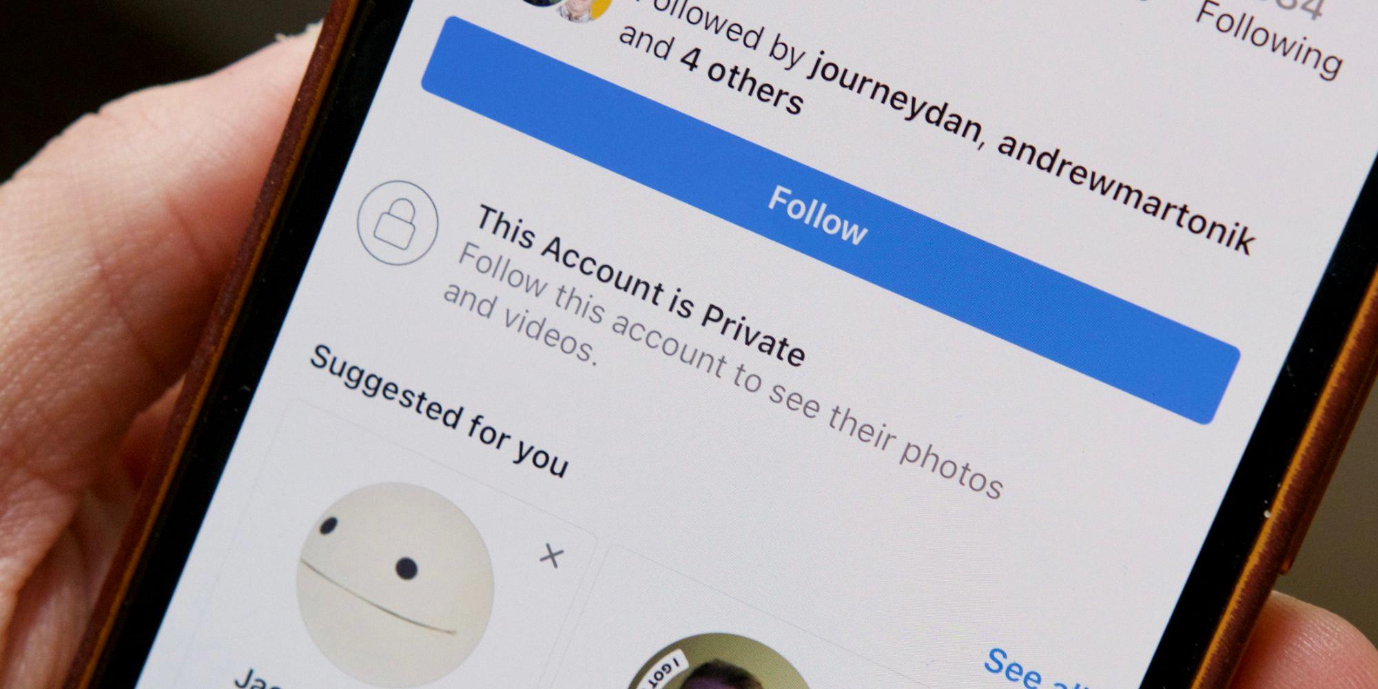 do private accounts show on instagram suggestions