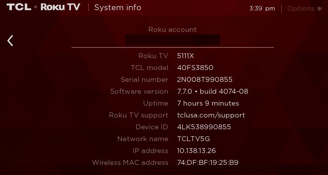 tcl serial number lookup