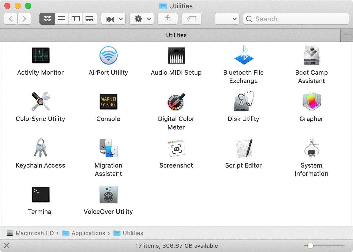 utilities folder