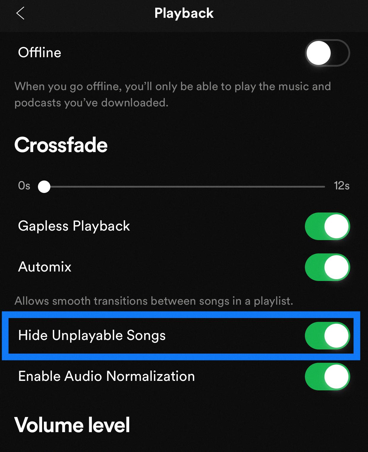 why are some songs unplayable on spotify