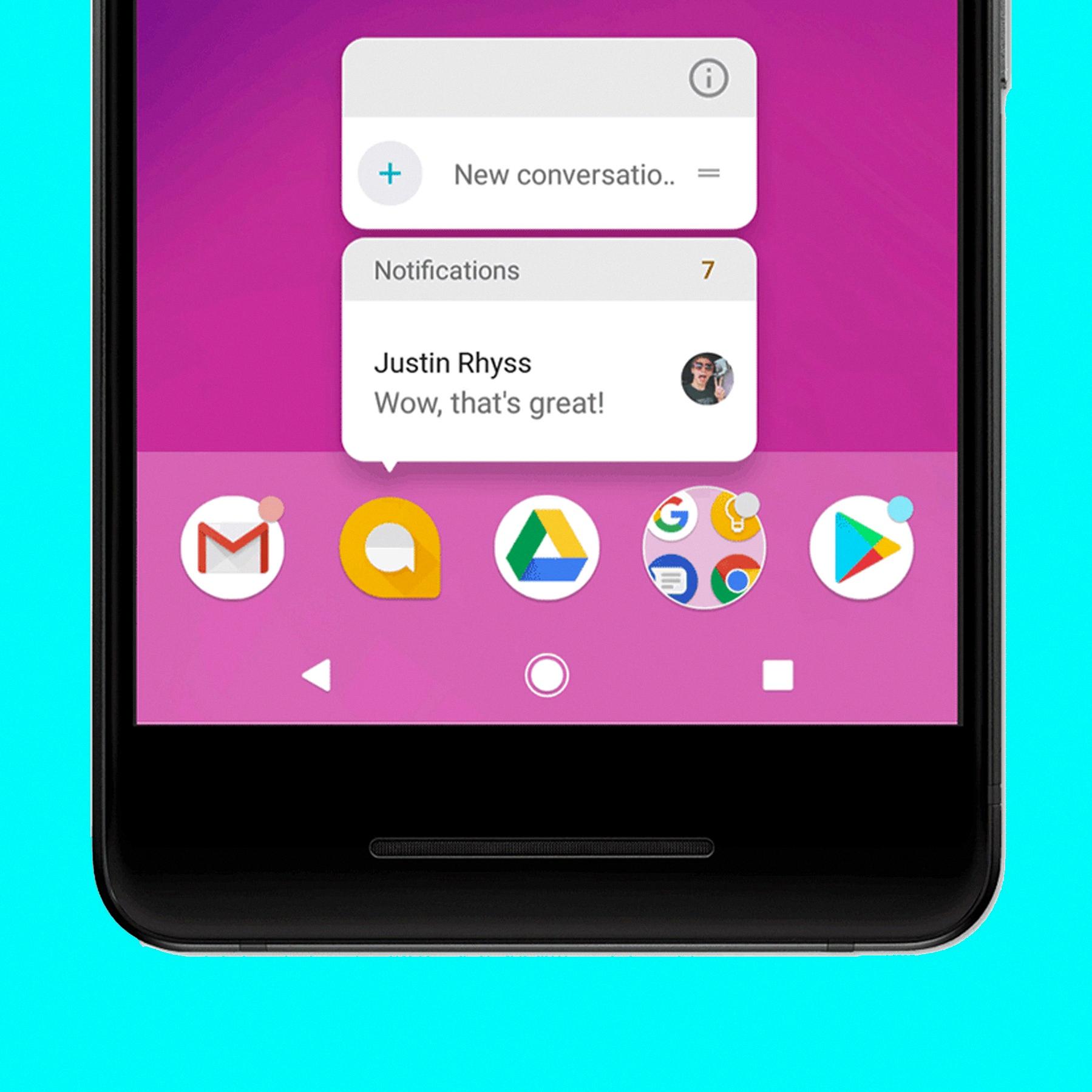 android arrow circle notification