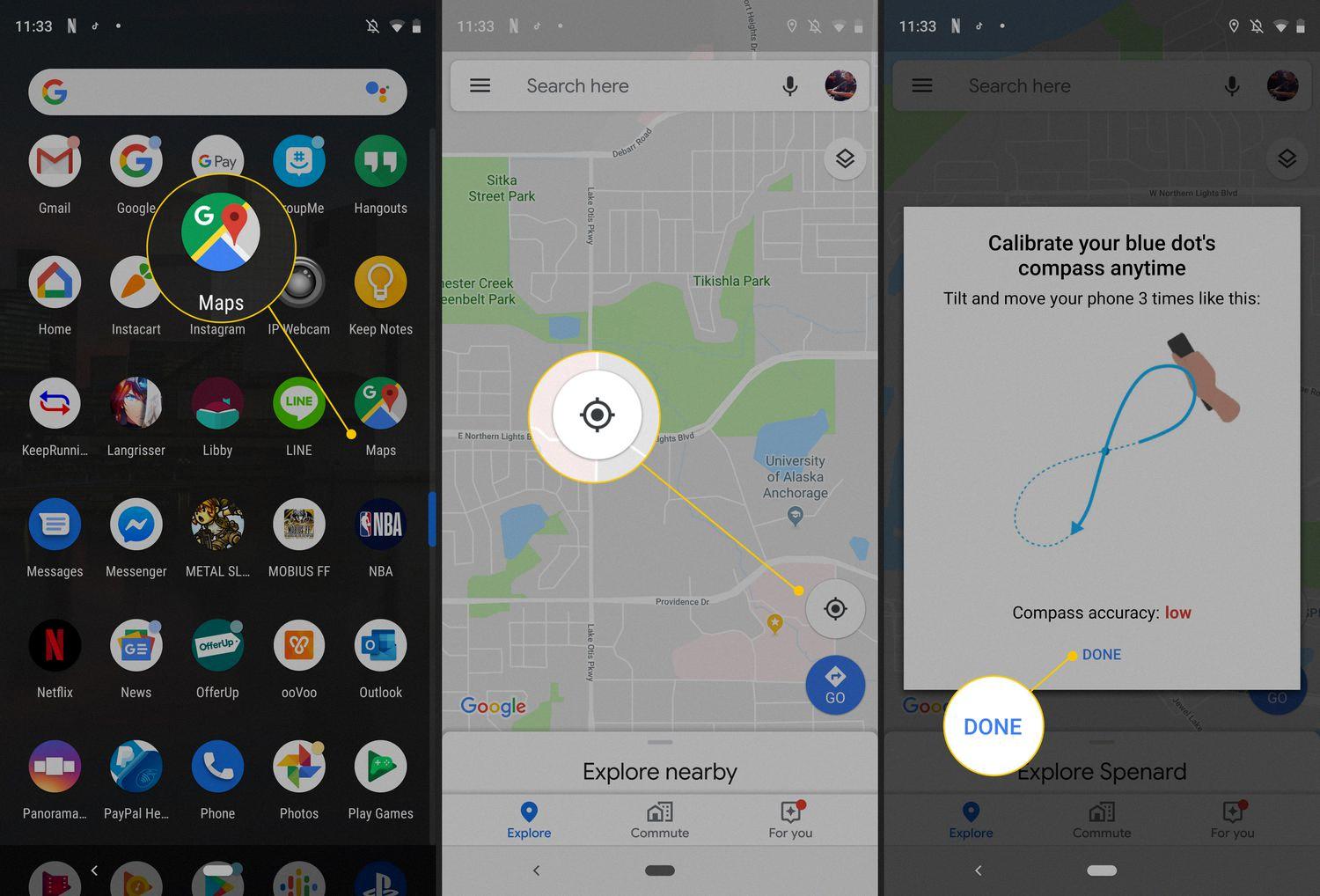 android calibrate gps
