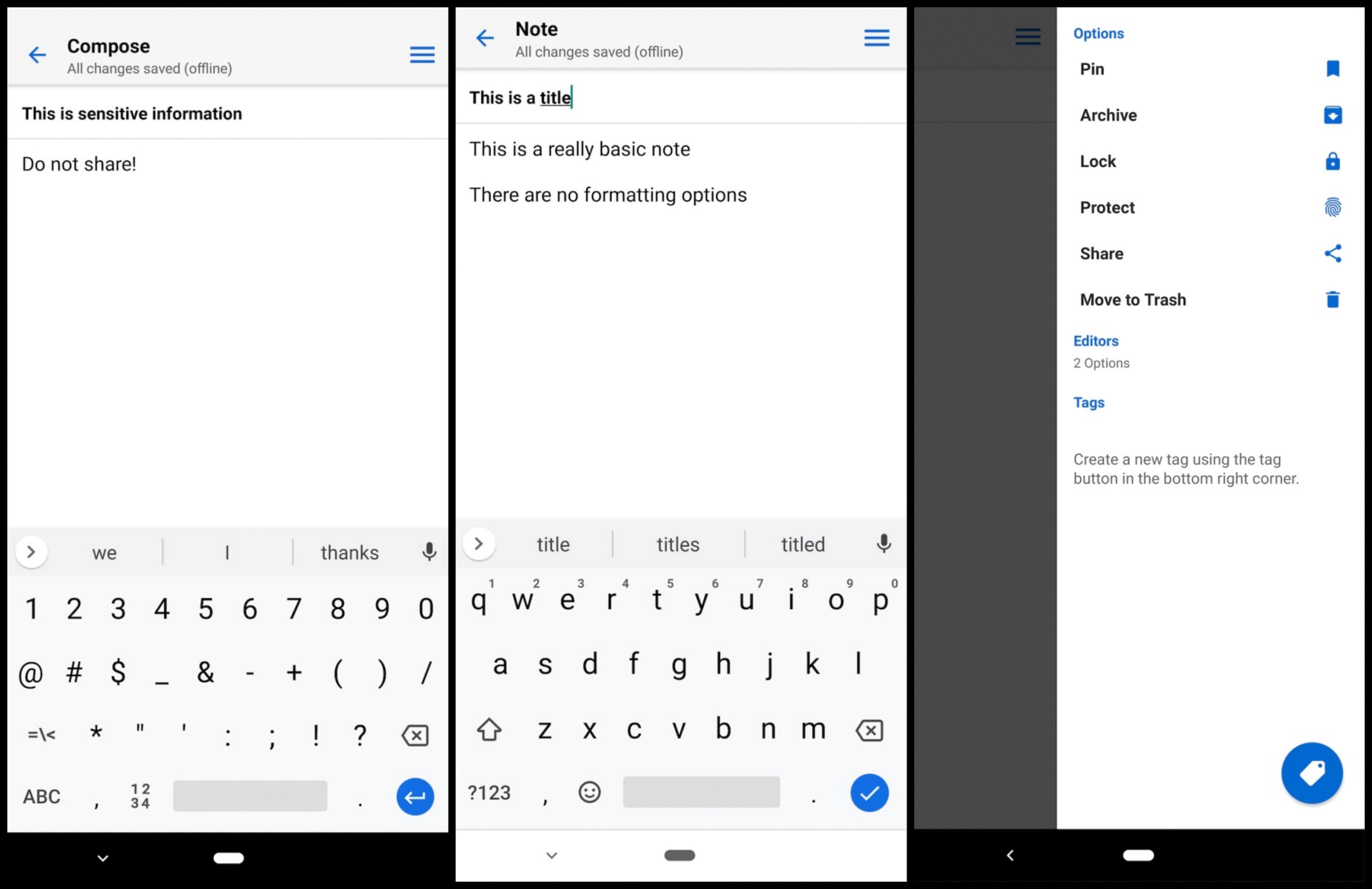 android where are memos stored