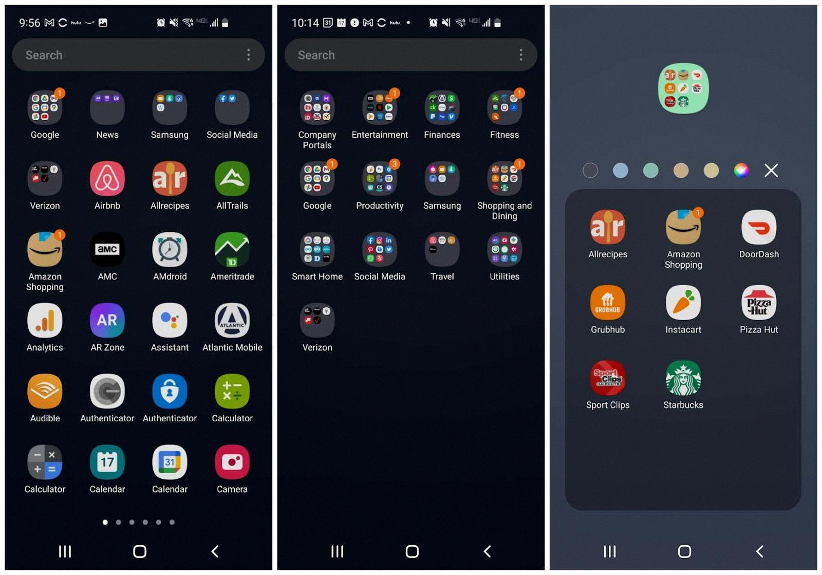 arrange icons android