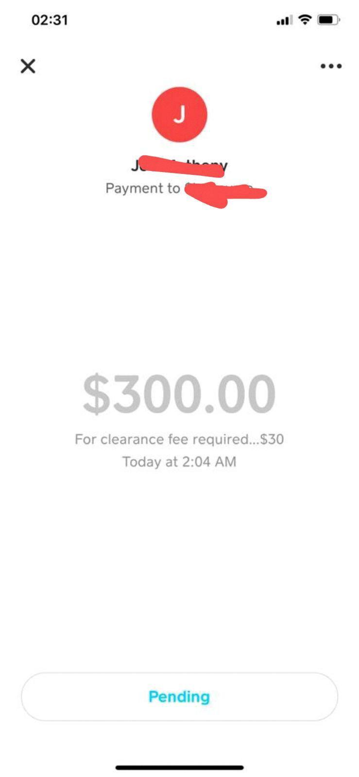 clearance fee cash app
