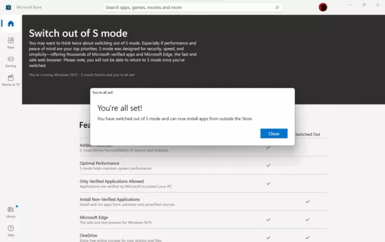 The Downside of Leaving Windows 10 S Mode 9