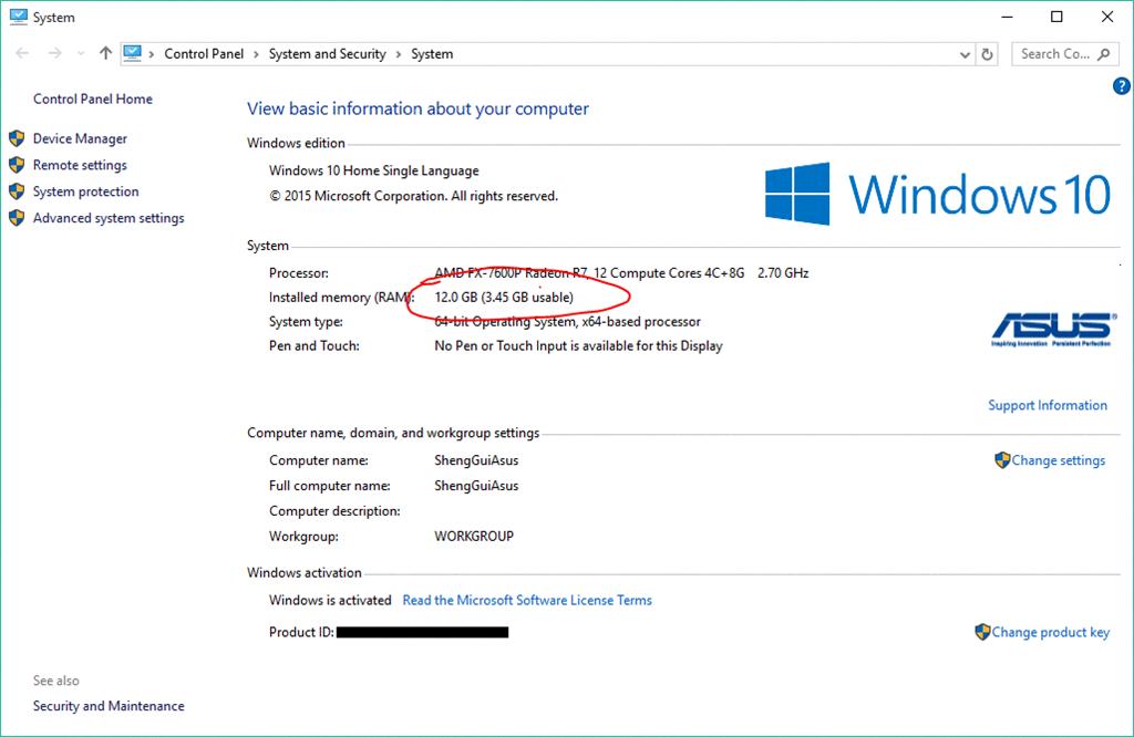 how many gigs is windows 10