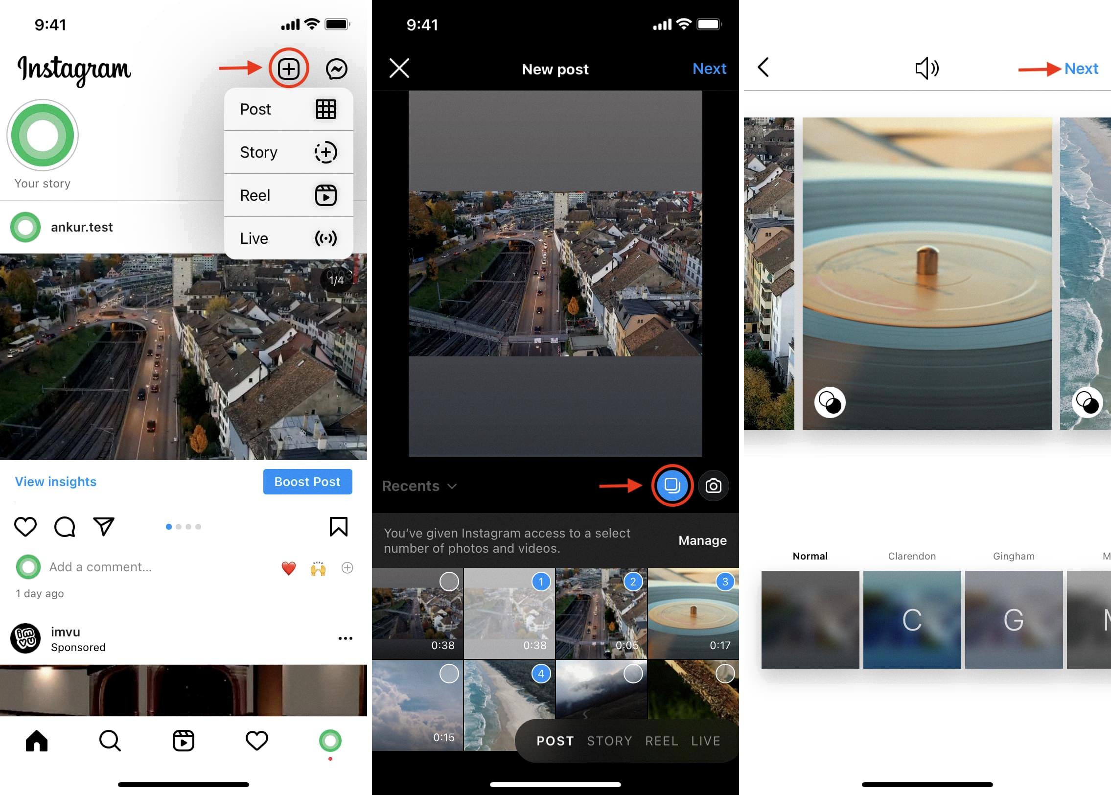 how to add multiple videos to instagram stories