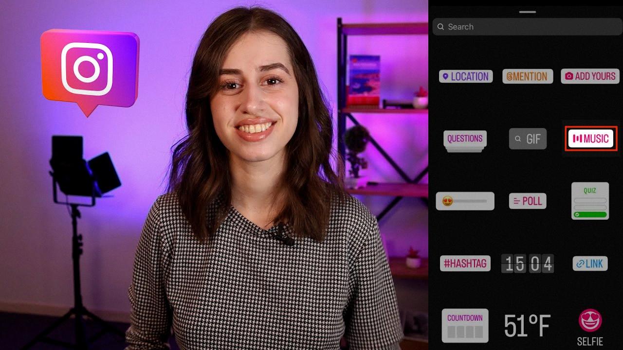 how to add music to instagram story without sticker 2020
