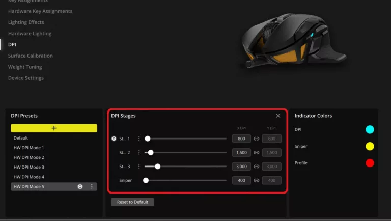 How to Change Mouse DPI to 800? 1