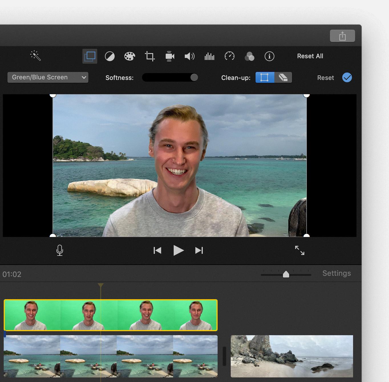 how to change video background without green screen on imovie