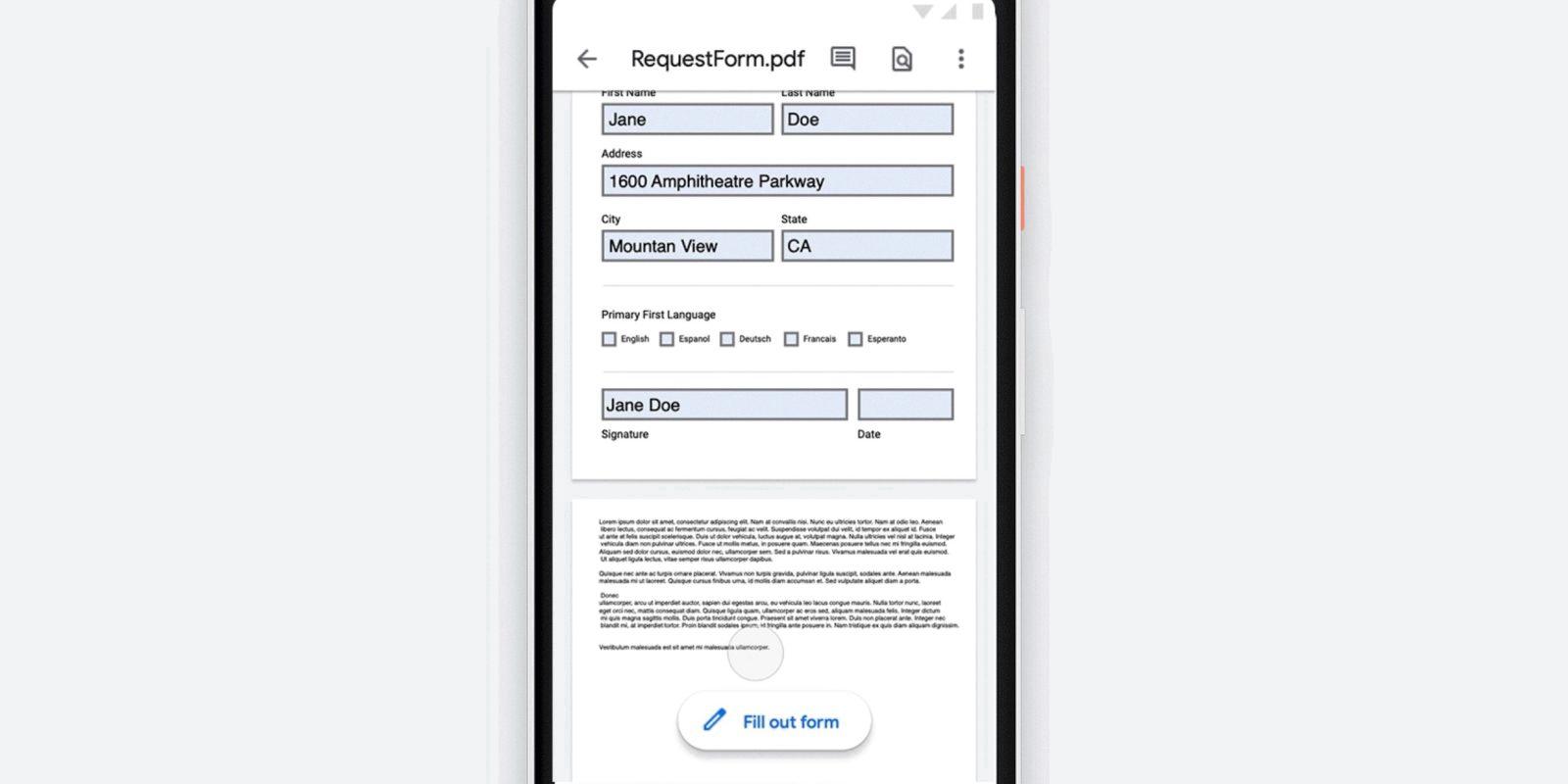 how to fill out a pdf form on android