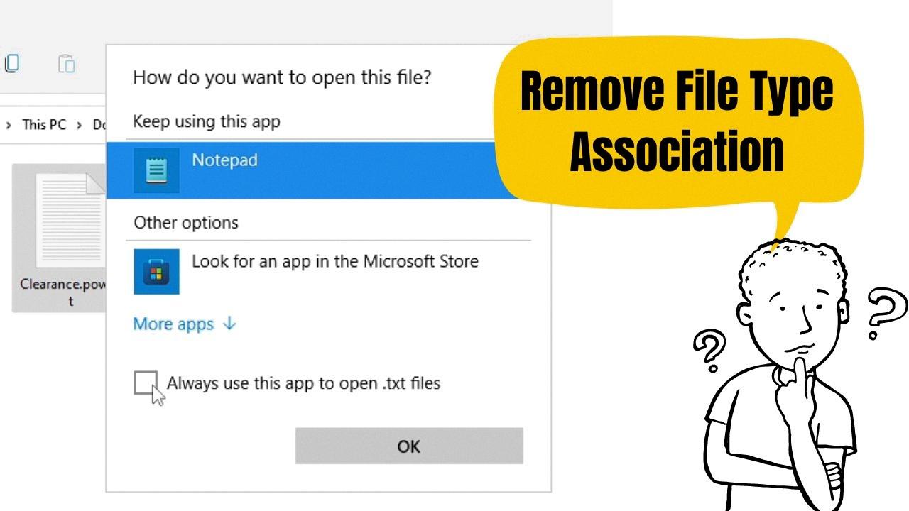 remove file association windows 10 remove file association windows 10