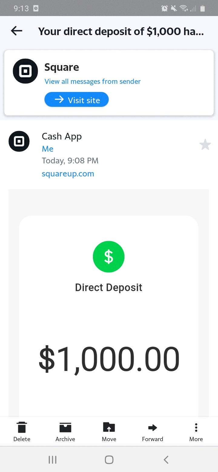 sba cash app deposit