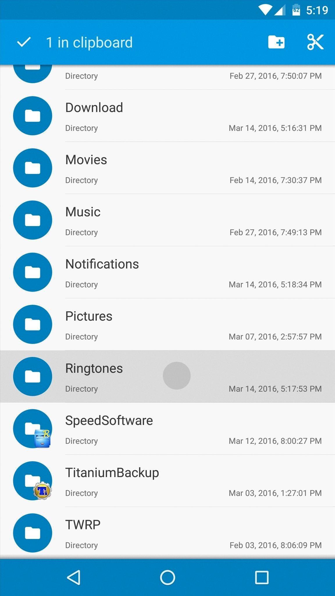 where are ringtones stored on android