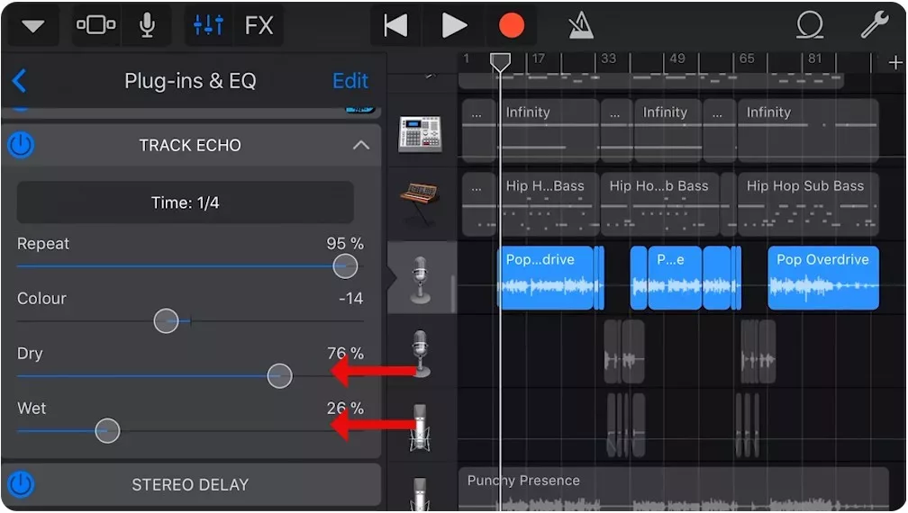 How to Use Delay Effect in Garageband 3