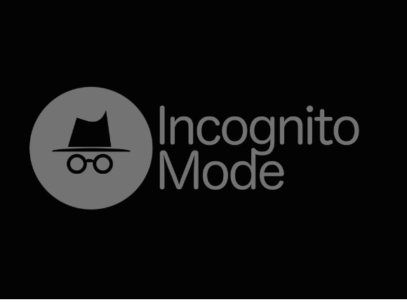 Incognito Mode icon on black background