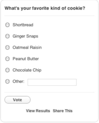 36 Facts About Quora - Quora Digest 7 Simple poll widget asking “What’s your favorite kind of cookie?” with multiple choice options