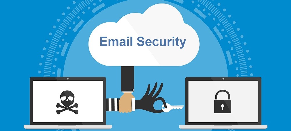 How To Logout Of Yahoo Mail On Phone 3 Email security illustration with cloud, phishing key, and padlock (cybersecurity)